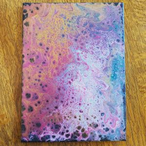 Flow Art - Acrylic, White Glue and Blow Torch on Canvas